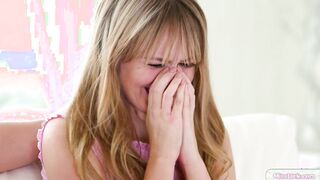 Stepmom facesits blonde to teach lesson