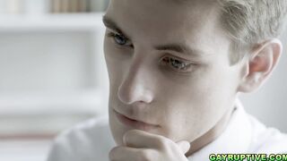 Christian twink Trevor Harris learns gay sex!