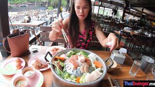 New Asian teen slut riding clients dick