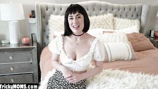Nasty MILF stepmom Olive Glass wants stepsons seeds