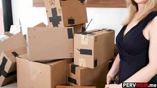 Son helps mom to sell all her clothing