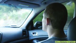 Young stud gettig hus penis enjoyed by his big titted goddess