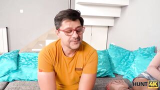 HUNT4K. Wild head by bimbos caught by bf who watched