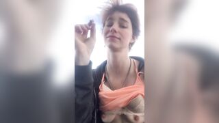 Beauty Bae Smoking And Flashing on a boat