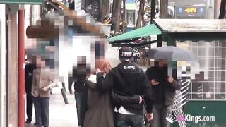She gets banged all around Madrid inside outdoor places