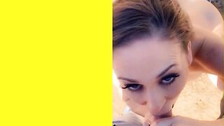 Lusty cougar Cherie DeVille Sucks real Stepson outdoor