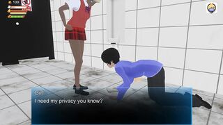 3d game toilet humiliation: Shopowner doesn't pay unless she sits