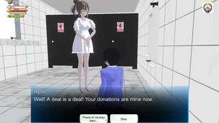 3d game toilet humiliation: Shopowner doesn't pay unless she sits