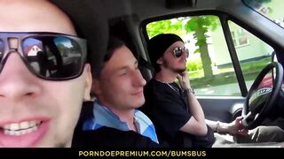 BUMS BUS - Wild outdoor sex with vulgar Euro goddess