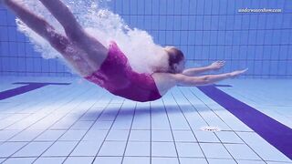 Russian goddess hot Elena Proklova swims nude
