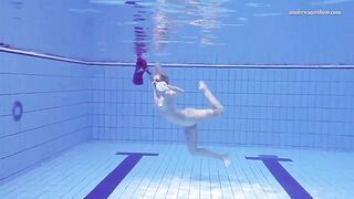 Russian goddess hot Elena Proklova swims nude