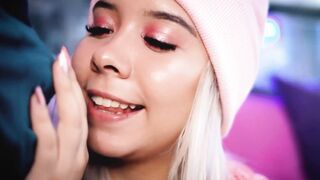 Colombian blonde loves blowing her stepbrother's dick live