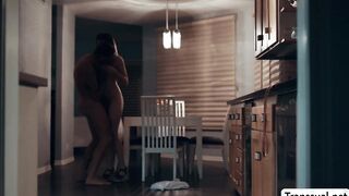 TS Tipsy let stepbro bareback her ass