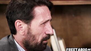 Mature Man Steve Holmes Impregnates Desperate Lady Inside His Office