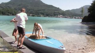 real outside german beach nailed group sex