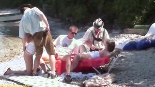 real outside german beach nailed group sex