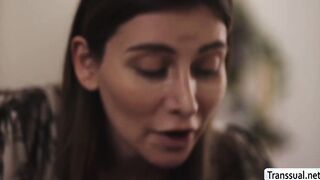 Trans stepmom bang her horny stepteen