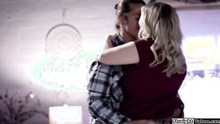 Curvy babe licked and fucked by soldier