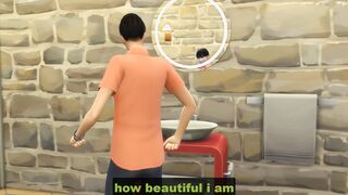 Mother bursts inside her stepson while he masturbates into the