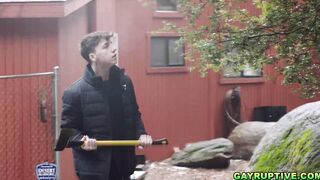 Troye Jacobs starts a fire with Ty Roderick's big wood!