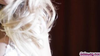 Katie Morgan and Coco kiss, and start making love