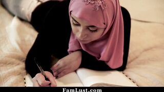 Big Tit Hijab Step Sister Riding Her Brother's Long Dick