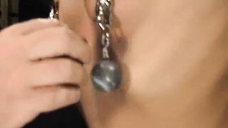 Bound brunette anal fucked by masters
