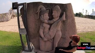 Thai teen girlfriend sightseeing and sex