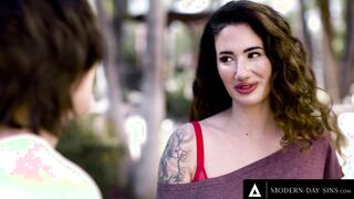 MODERN-DAY SINS - PAWG Lesbo Lovers IS CRAVING EX-BF'S COCK!