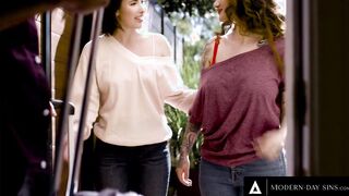 MODERN-DAY SINS - PAWG Lesbo Lovers IS CRAVING EX-BF'S COCK!