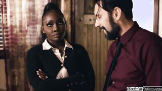 Ebony agent gets fucked to sell a house
