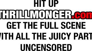 Thrilly's Long Ebony Couch - Jackie Hoff (We Get Analingus,