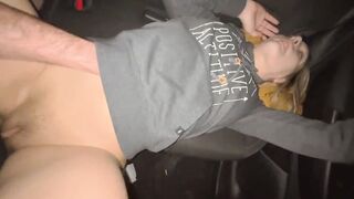 Fiance Ass Fuck by Huge Cock inside the Back Seat