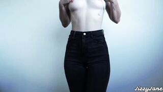 Cum inside panty and african denim jeans after rubbing my