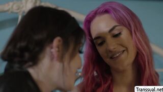 Busty Trans Lena Moon licks and fucks Siri Dahls pussy