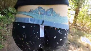 Long Booty Milf Walking at the Park