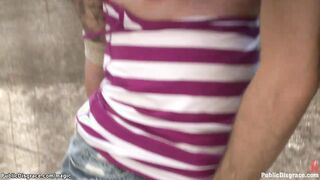 Euro teen big cock fucked in public