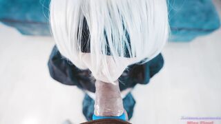 [ NieR: Automata 2B Cosplay ] Oral Cum my stepsister!