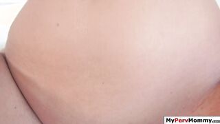 Blonde stepmom sucks then fucks stepson
