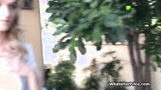 She gets paid to ride my dick outdoors