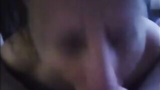 Horny grandma sucking dick and get facial