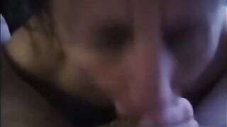 Horny grandma sucking dick and get facial