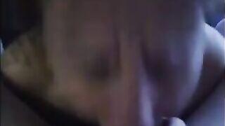 Horny grandma sucking dick and get facial