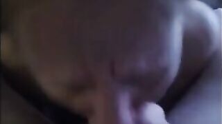 Horny grandma sucking dick and get facial