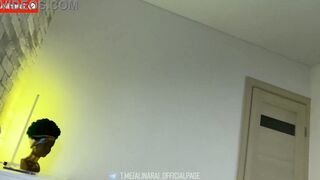 Cougar and stepson share a bed into a hotel room.