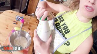 Little pastry lesson that turns in a very hardcore fucked