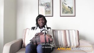 Nigerian Bombshell Drooling on First BWC inside Anal Casting
