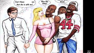 The Club Bimbo - Helpless cuckold see as Thugs Gang Bang