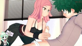 Mei Hatsume does sixty nine with Deku then ride his dick.