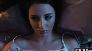 Stepdaughter masturbates next to stepdad